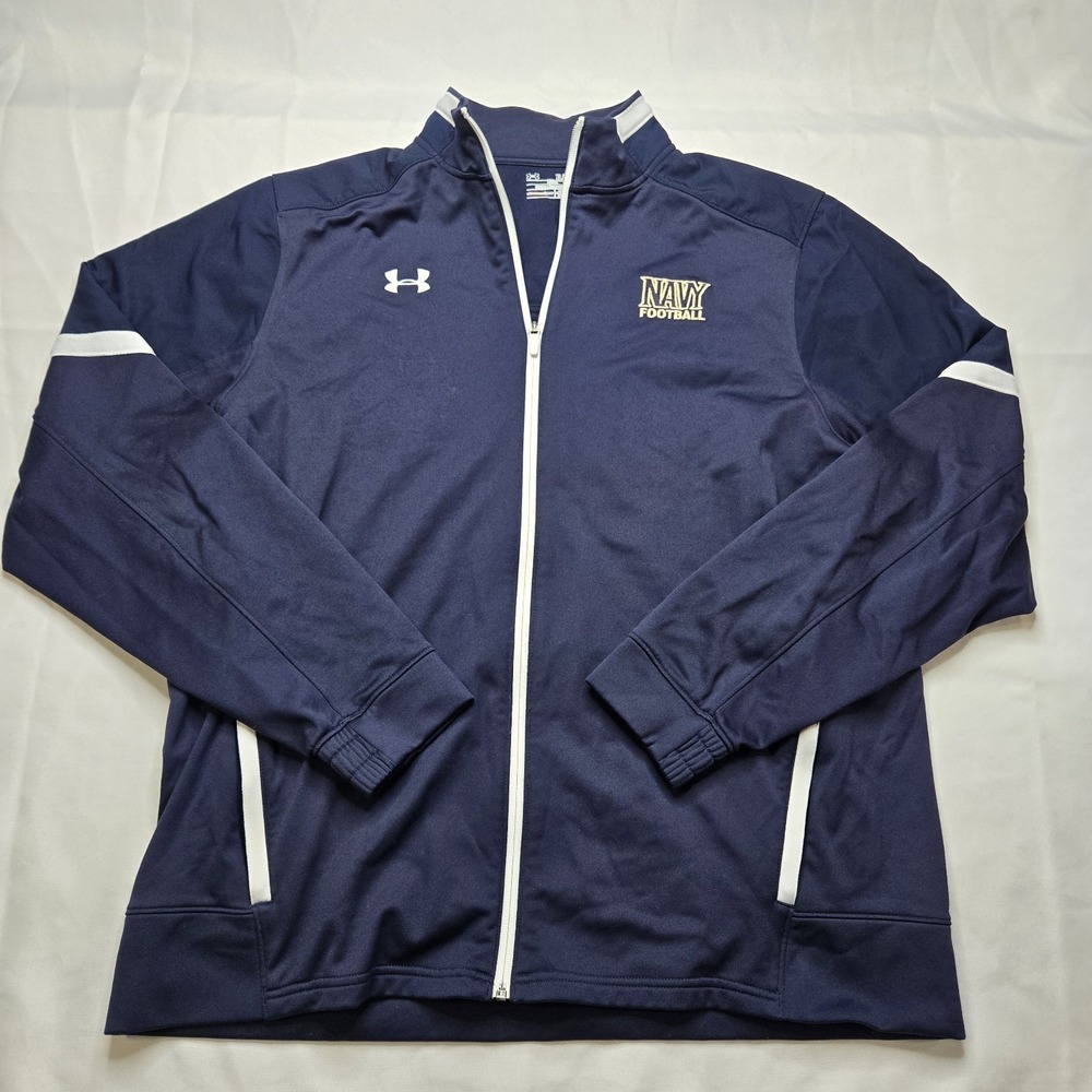 Under Armour US Navy Football Naval Full Zip Jacket Men's XL NCAA Military Bowl